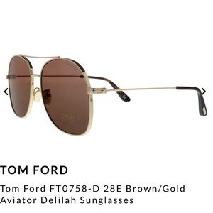 Gorg Like New Auth TOM FORD Delilah Aviators